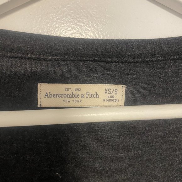 Abercrombie & Fitch Grey Long Sleeve Top Size XS/S Classic Basic Everyday - Picture 4 of 7